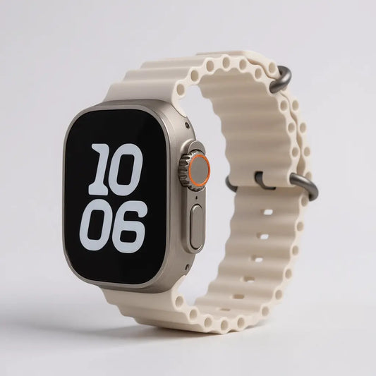 Correa deportiva en color blanco para apple watch - vista frontal