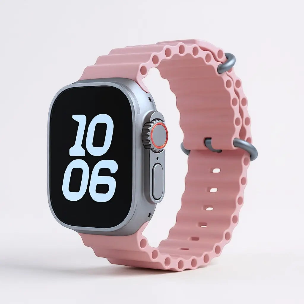 Correa deportiva rosada para Apple Watch - Modelo Ocean Silicon