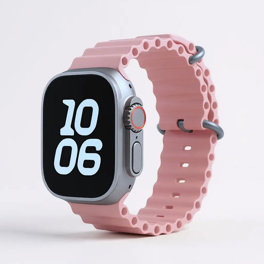 Correa deportiva rosada para Apple Watch - Modelo Ocean Silicon