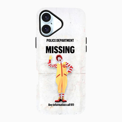 Carcasa de Halloween para iPhone - Missing Clown Fast Food Nightmare