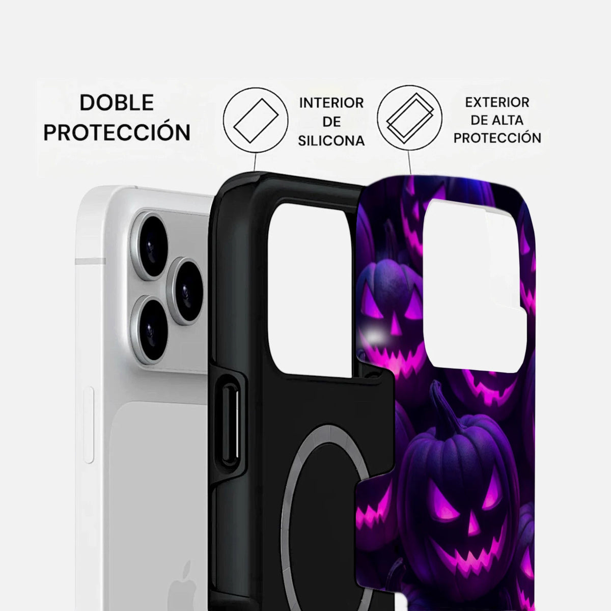 Carcasa de Halloween para iPhone - Calabazas Malvadas