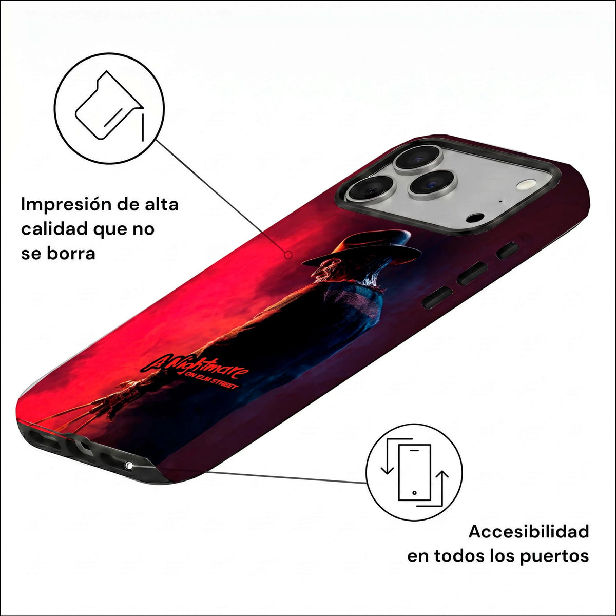 Carcasa de Halloween para iPhone - Freddy Krueger