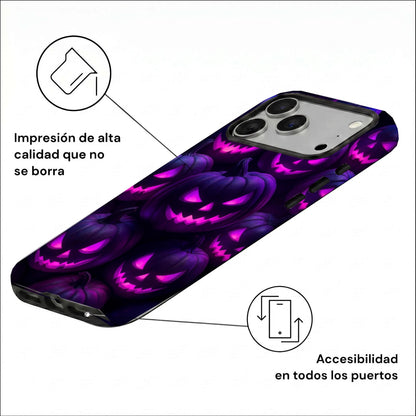 Carcasa de Halloween para iPhone - Calabazas Malvadas