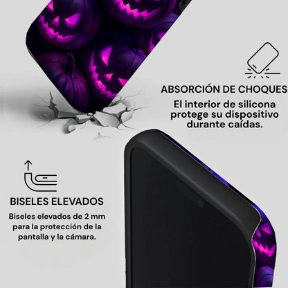 Carcasa de Halloween para iPhone - Calabazas Malvadas