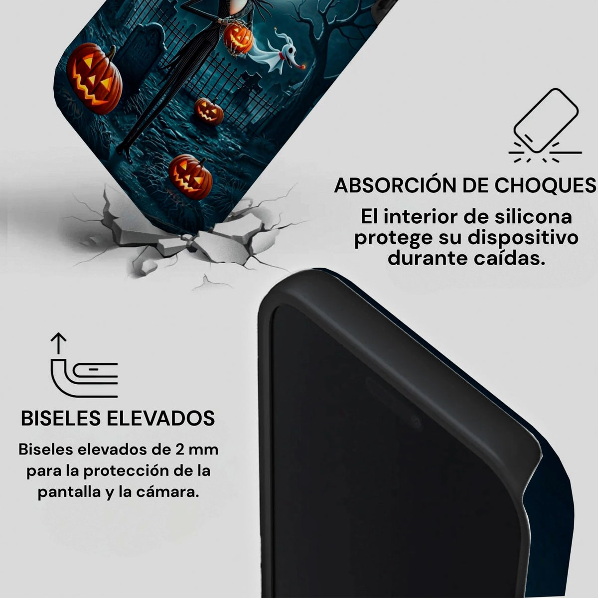 Carcasa de Halloween para iPhone - Jack Skellington