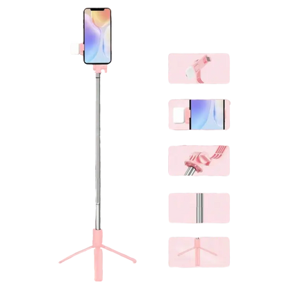 Formas de uso y extensión del trípode selfie