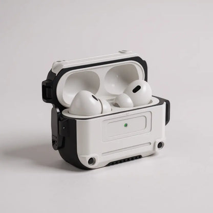 protector para AirPods de alta resistencia en color negro con blanco