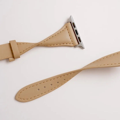 Prueba de resistencia del material de la pulsera en color beige
