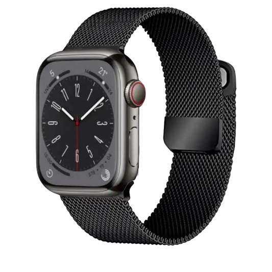 Pulsera negra espacial para apple watch - modelo milanese loop