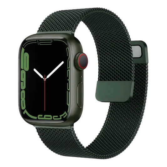 Pulsera verde oscuro para Apple Watch - modelo Milanese Loop