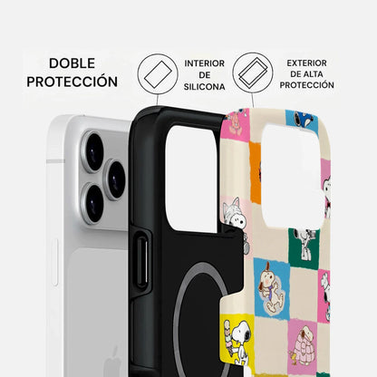 Carcasa Two Protect para iPhone - Snoopy Collage