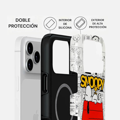 Carcasa Two Protect para iPhone - Snoopy Historieta