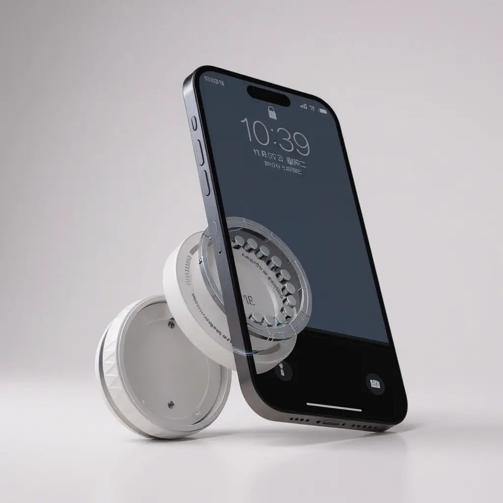 Funcionamiento de adherencia del soporte giratorio en un dispositivo Apple