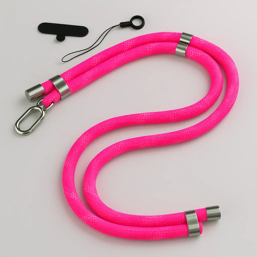 Tirante para celulares en color fucsia neón - materiales resistentes