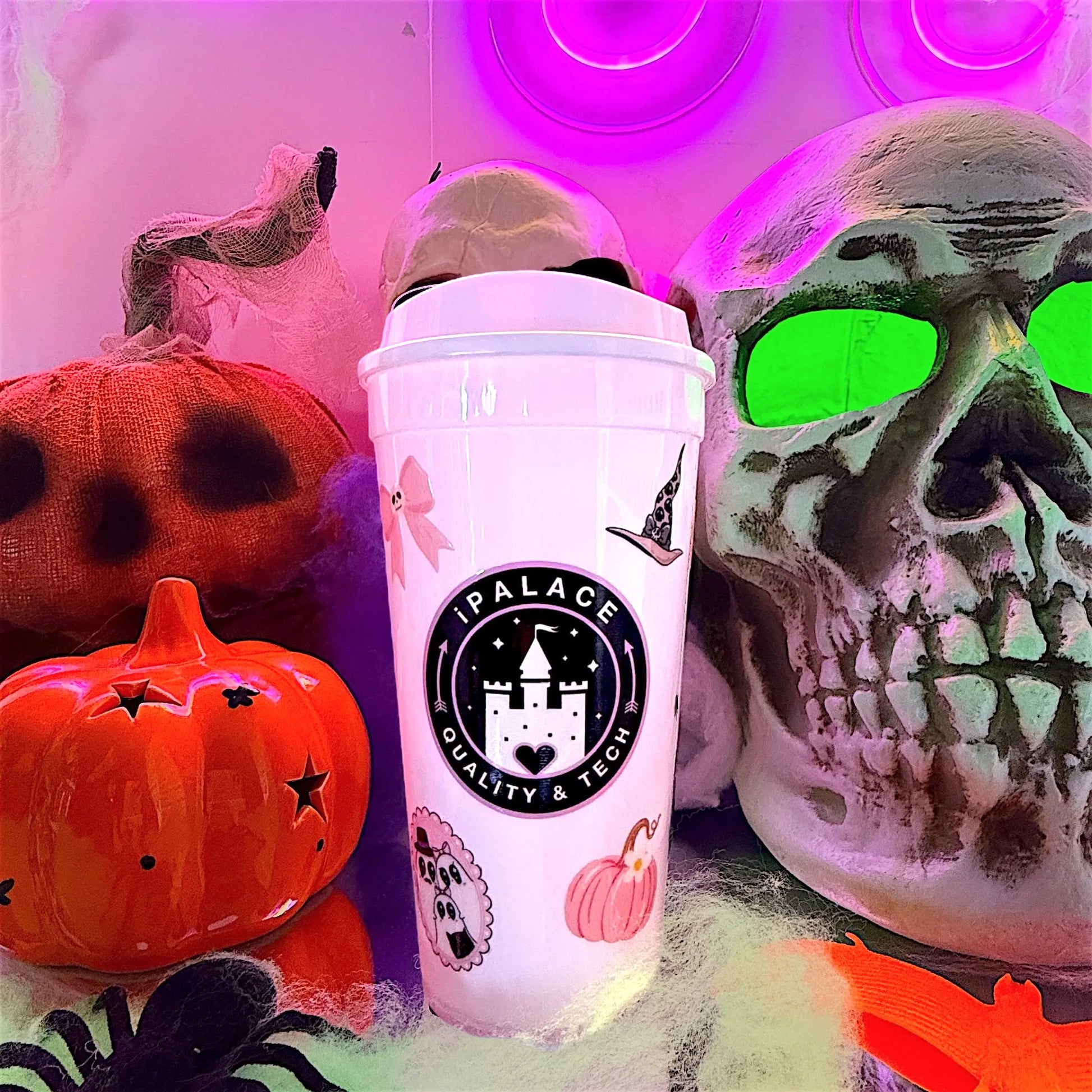 Vaso coleccionable en color blanco - colección de halloween 2025