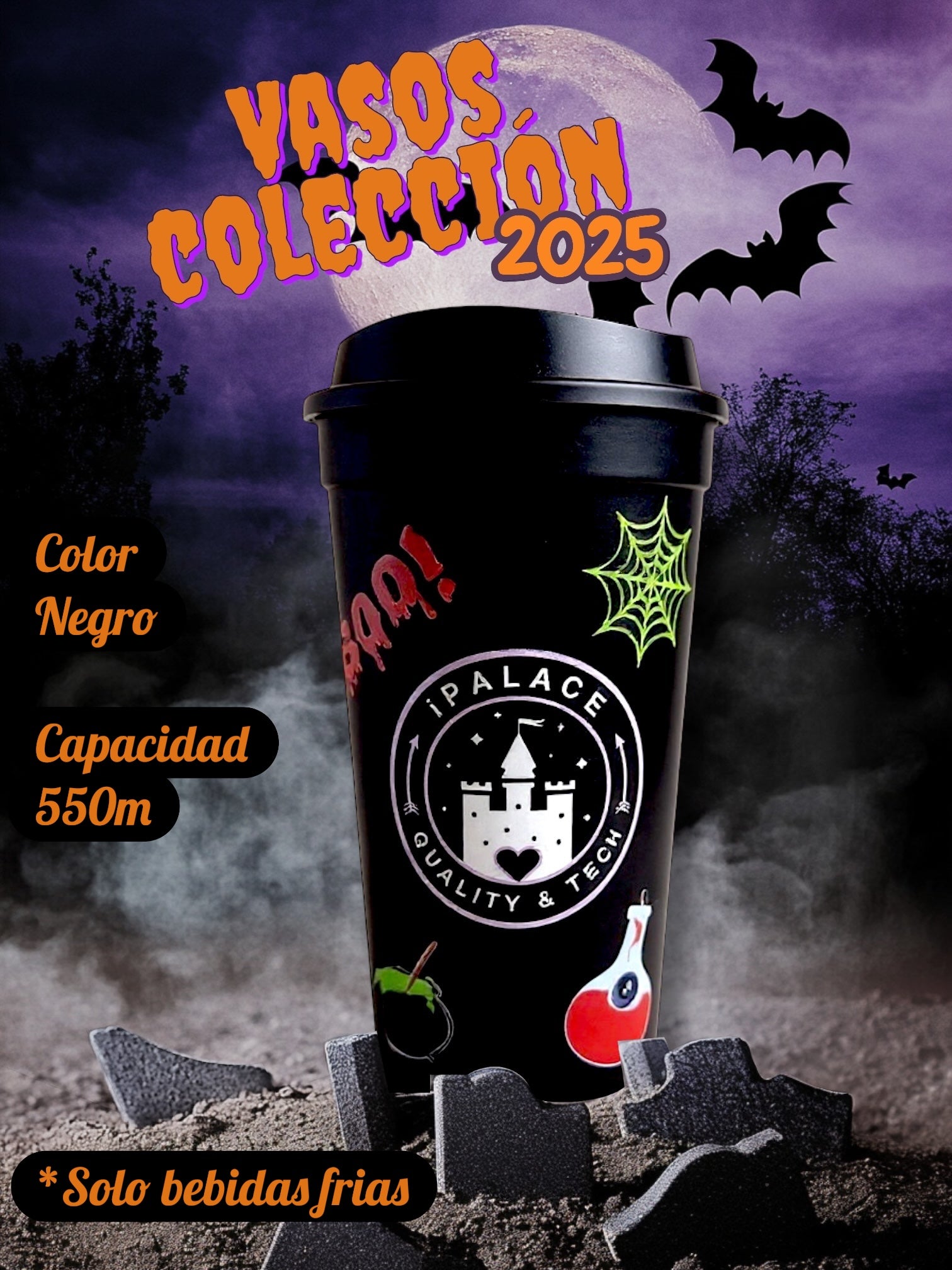 Coleccion exclusiva de Halloween en color negro - Vista frontal